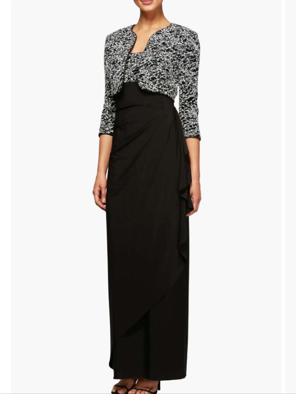 Alex Evenings Empire Waist Gown with Bolero Jacket.... Size 16